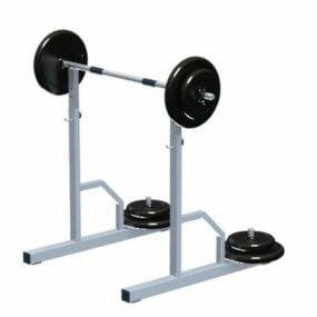 Gym Equipment Squat Barbell Stand 3d-modell