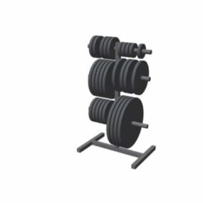 Gym Equipment Weight Stand 3d model