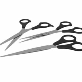 Kosmetický salon vlasové nůžky Set 3D model