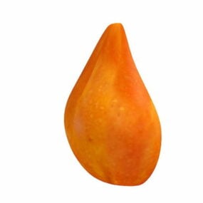 Half Cut Pear Fruits 3d model