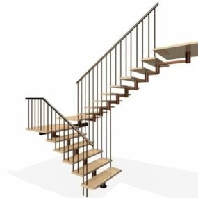 3д модель конструкции полумаршрутной лестницы