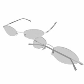Módní 3D model brýlí Half Rim