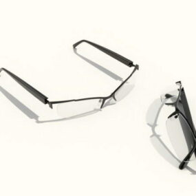 Half Rim Fashion Reading Glasses 3d model