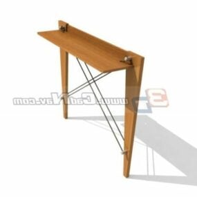 Nội thất bàn ghế hành lang bằng gỗ mô hình 3d