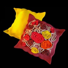 Bantal Dekoratif Sulaman Tangan model 3d