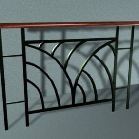 Ornamental Handrail Design 3d model