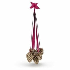 Decoration Of Hanging Pine Cone 3d model