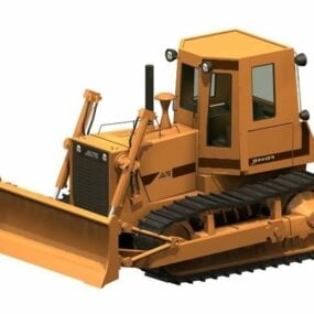Modello 3d del bulldozer pesante della macchina industriale