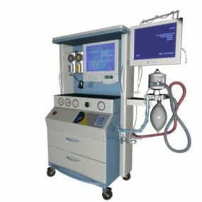 Modello 3d dell'attrezzatura ospedaliera della macchina per emodialisi