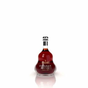 Model 3d Botol Anggur Hennessy Cognac