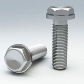 Bolt With Nut 3d model