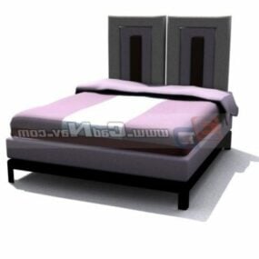Furniture Headboard Double Bed 3d model