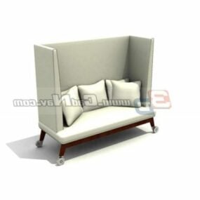 3д модель дивана с высокой спинкой