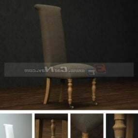 High Back Dining Chair Furniture 3d model