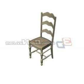 Furniture High Back Restaurant Chair 3d model
