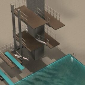 High Board Diving Apparatus 3d model