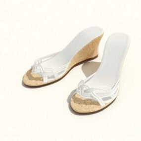 High Heel Fashion Lady Sandals 3d model