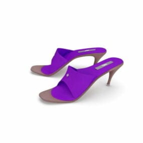 Female High Heel Slippers 3d model