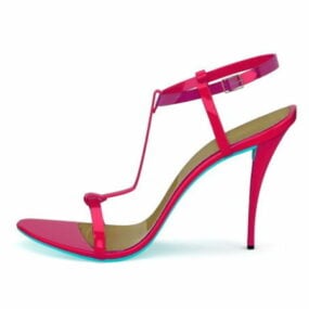 Mode hoge hak sandalen met bandjes 3D-model