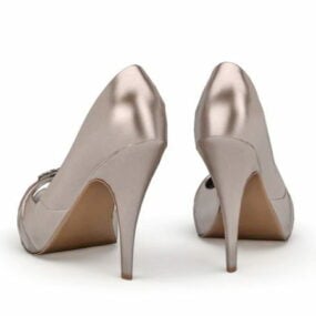 Mode High Heeled Court Shoes 3d-modell