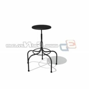 Krzesło barowe z wysokim stołkiem w stylu przemysłowym Model 3D