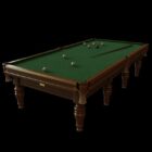 Antique Billiards Table With Balls