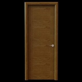 Highly Detailed Wood Door Furniture 3d model