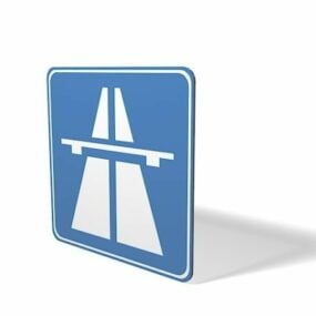Street Highway Information Sign 3d model