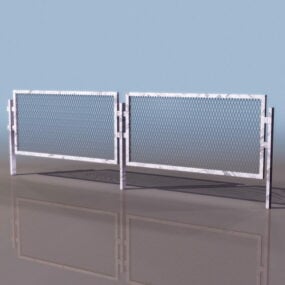 Model 3D ogrodzenia izolującego ulicę autostradową
