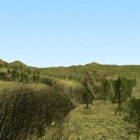 Bloque de paisaje de terreno pequeño modelo 3d