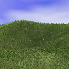 風景の丘と谷の地形3Dモデル