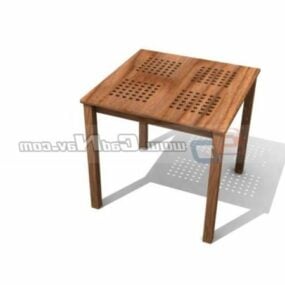 Bytový nábytek Dřevěný čtvercový stůl 3D model