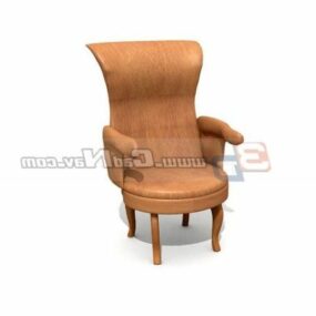 Home Furniture Leather Leisure Armchair 3d model