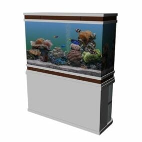 Modelo 3d de aquário doméstico simples