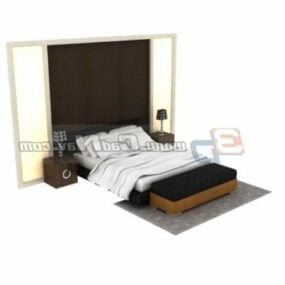 Hotel Furniture Of Bedroom Set 3d model