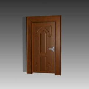 דלת אבטחה לבית מעץ דגם תלת מימד