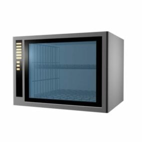 Black Electric Microwave 3d model