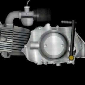 محرك دراجة نارية هوندا الصناعية نموذج ثلاثي الأبعاد