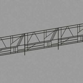 क्षैतिज गृह सीढ़ी रेलिंग 3डी मॉडल