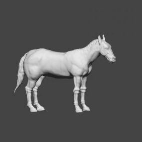 Modelo 3d da estátua do cavalo ocidental