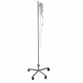 Hospital Medical Iv Drip On Stand 3d model