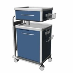 Carrello per forniture infermieristiche ospedaliere modello 3d