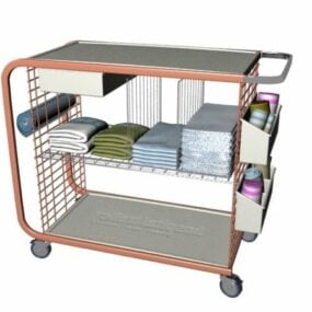 Hospital Equipment Ward Utility Cart 3D-malli