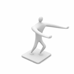 Menselijk figuur keramiek standbeeld 3D-model