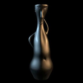 Human Sculpture Pottery Vase Decor 3d model