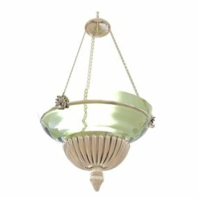 3д модель потолочного подвесного светильника в стиле подвесной чаши