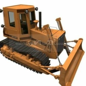 Tung industriell hydraulisk bulldozer 3d-modell
