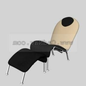 Ikea Furniture Fabric Chaise Lounge Footrest 3d model