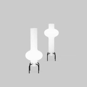 Białe lampy stołowe Ikea Model 3D