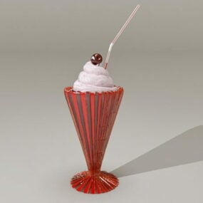 बैंगनी आइसक्रीम 3डी मॉडल